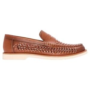 Stafford‎ Barolo Men's Brown Woven Leather Penny Loafer Shoes Size 12M
